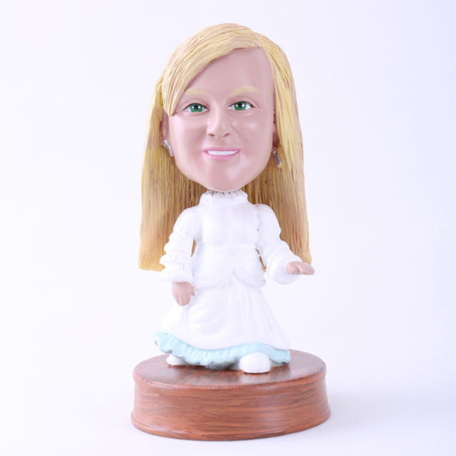 Picture of Custom Bobblehead Doll: White Dressed Little Girl