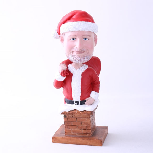 Picture of Custom Bobblehead Doll: Santa At Chimney