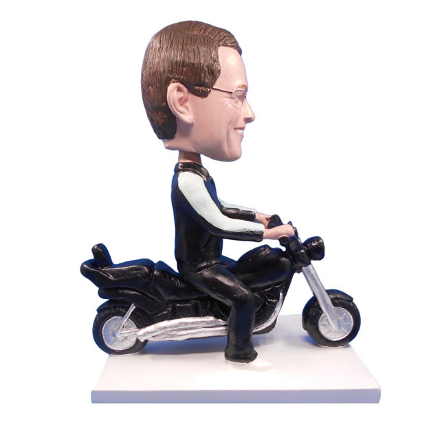 Picture of Custom Bobblehead Doll: Man Riding Harley Davidson