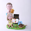 Picture of Custom Bobblehead Doll: BBQ Theme Father & Daughter