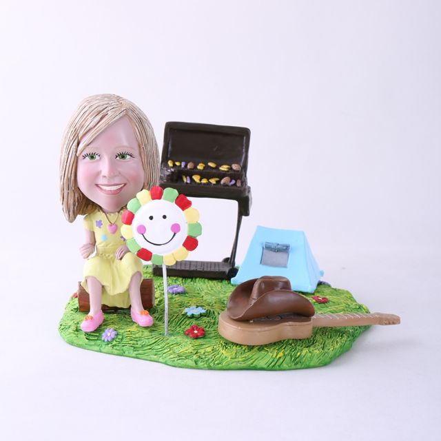 Picture of Custom Bobblehead Doll: BBQ Theme Girl