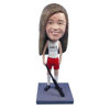 Picture of Custom Bobblehead Doll: Happy Girl Hockey Player