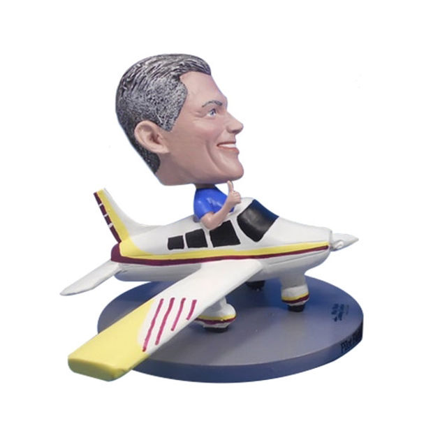 Picture of Custom Bobblehead Doll: Pilot Driving Single Engine Propeller Plane