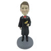 Picture of Custom Bobblehead Doll: Male Judge Hammer in Hand