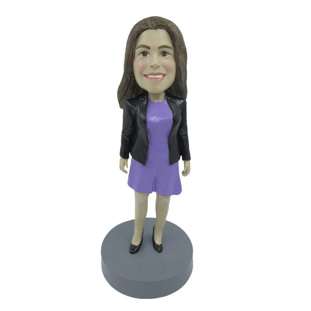 Picture of Custom Bobblehead Doll: Woman in Jacket