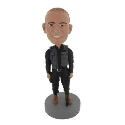 Picture of Custom Bobblehead Doll: Armed Policeman