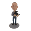 Picture of Custom Bobblehead Doll: Military Man With Machine Gun