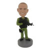 Picture of Custom Bobblehead Doll: Military Man With Gun And Walkie Talkie