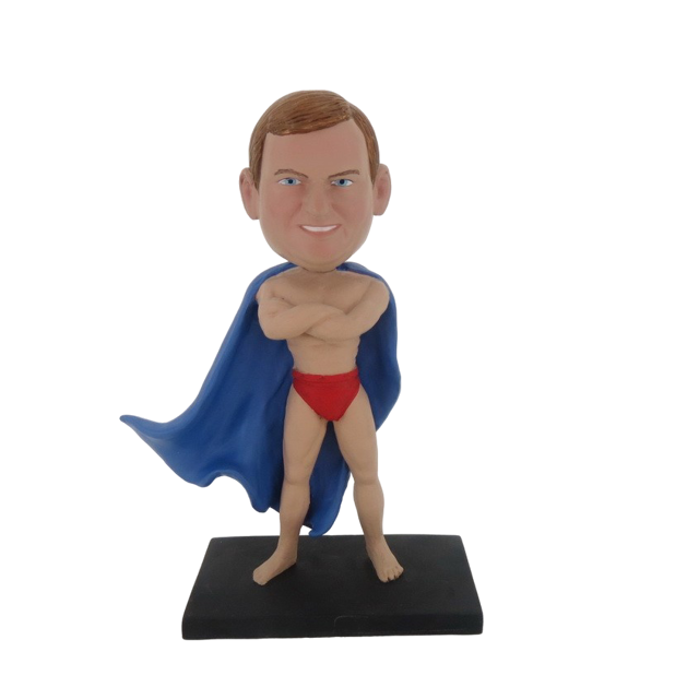 Picture of Custom Bobblehead Doll: Superhero With Cape Male