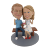 Picture of Custom Bobblehead Doll: Bench Sitting Couple