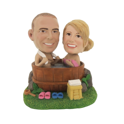 Picture of Custom Bobblehead Doll: Bath Couple