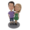 Picture of Custom Bobblehead Doll: Arm Behind Each Other Couple