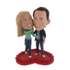 Picture of Custom Bobblehead Doll: Couple On Heart