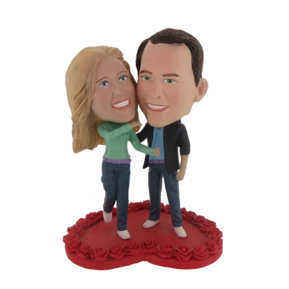 Picture of Custom Bobblehead Doll: Couple On Heart