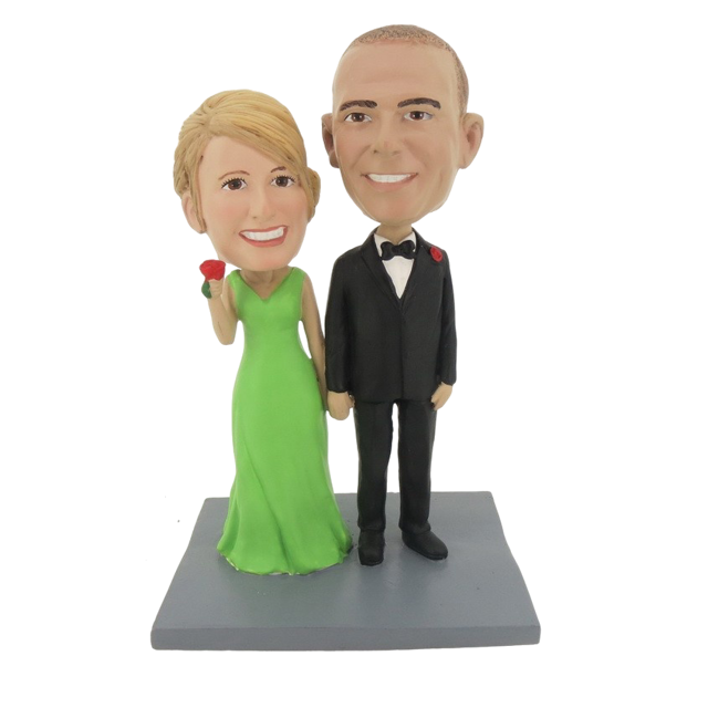Picture of Custom Bobblehead Doll: Hand In Hand Couple