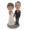 Picture of Custom Bobblehead Doll: Hand In Hand Wedding Couple