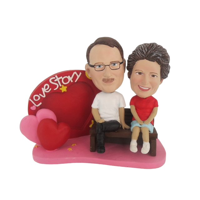 Picture of Custom Bobblehead Doll: Love Story Couple