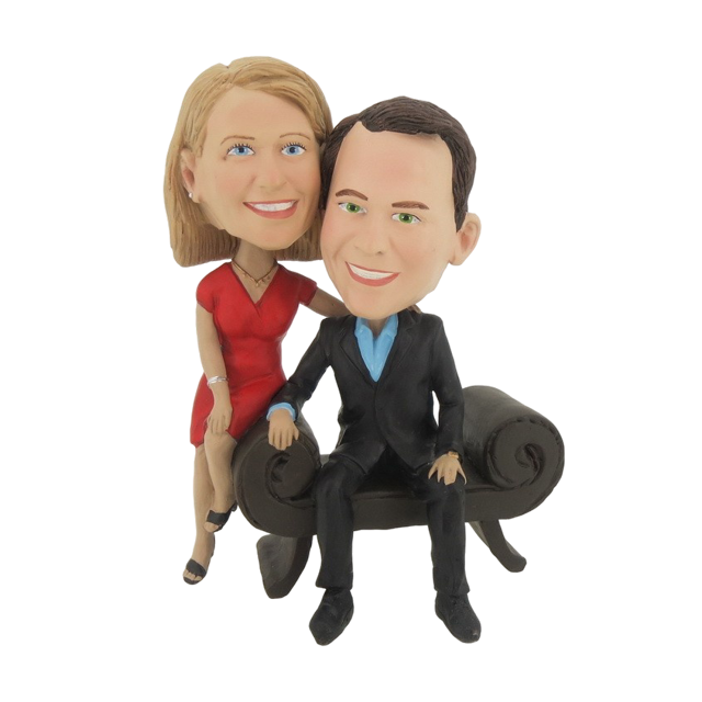 Picture of Custom Bobblehead Doll: Man in Sofa Couple