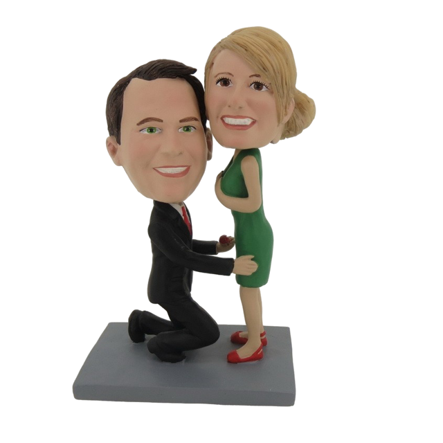 Picture of Custom Bobblehead Doll: Propose Couple