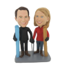 Picture of Custom Bobblehead Doll: Skiing Couple