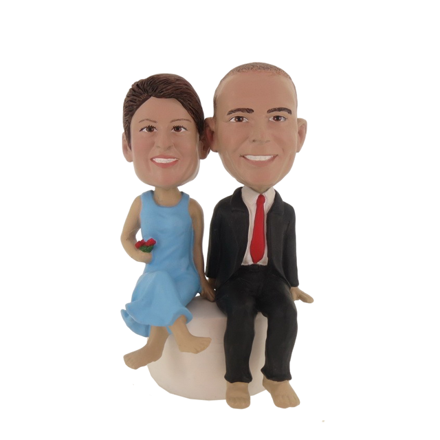 Picture of Custom Bobblehead Doll: Stone Sitting Couple