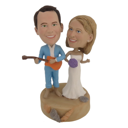 Picture of Custom Bobblehead Doll: The Couple Beach Time Fun