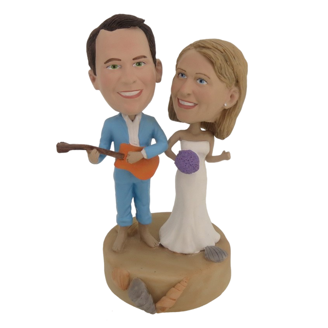 Picture of Custom Bobblehead Doll: The Couple Beach Time Fun