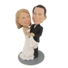 Picture of Custom Bobblehead Doll: Wedding Couple Holding Each Other