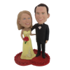 Picture of Custom Bobblehead Doll: Wedding Couple On Heart