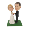 Picture of Custom Bobblehead Doll: Couple Face to Face on Wedding