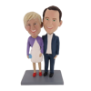 Picture of Custom Bobblehead Doll: Man's Hand Behind Woman Couple