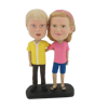 Picture of Custom Bobblehead Doll: Arm Behind Each Other Young Couple