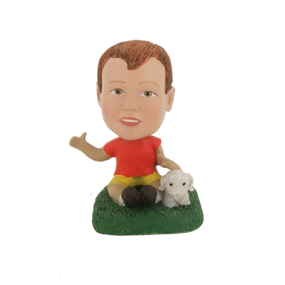 Picture of Custom Bobblehead Doll: Boy And Puppy