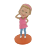 Picture of Custom Bobblehead Doll: Pink Dress Girl