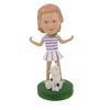 Picture of Custom Bobblehead Doll: Girl And Cat
