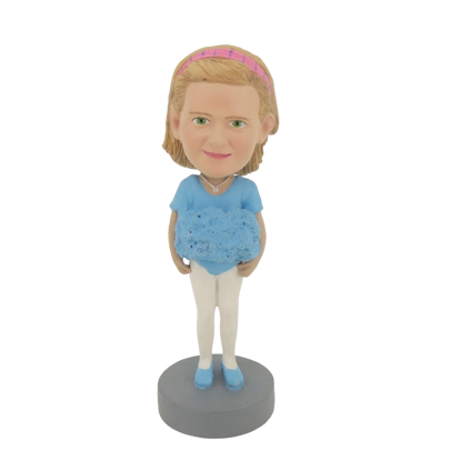 Picture of Custom Bobblehead Doll: Light Blue Clothes Girl
