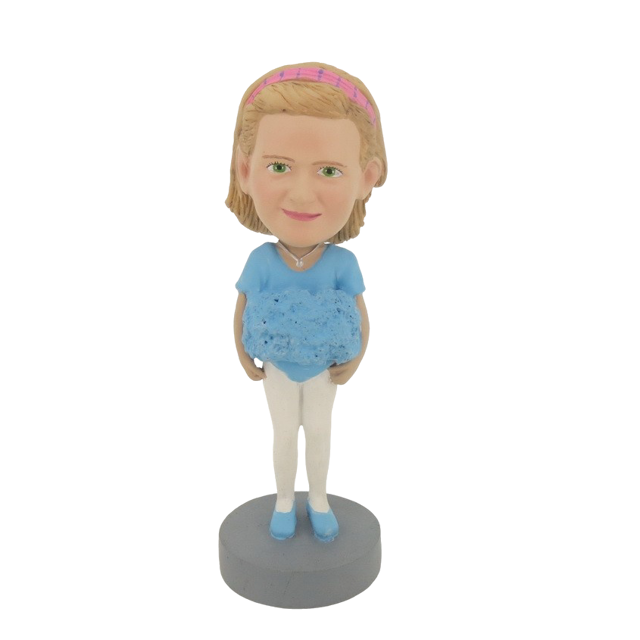 Picture of Custom Bobblehead Doll: Light Blue Clothes Girl