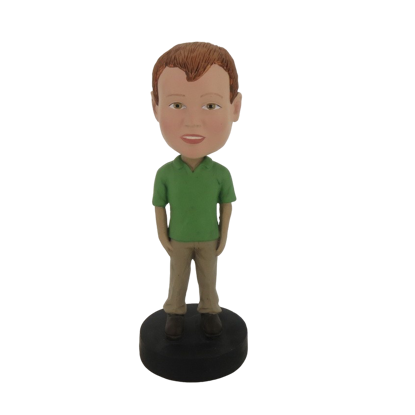 Picture of Custom Bobblehead Doll: Little Boy In Green