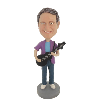 Picture of Custom Bobblehead Doll: Casual Guitar Player Man
