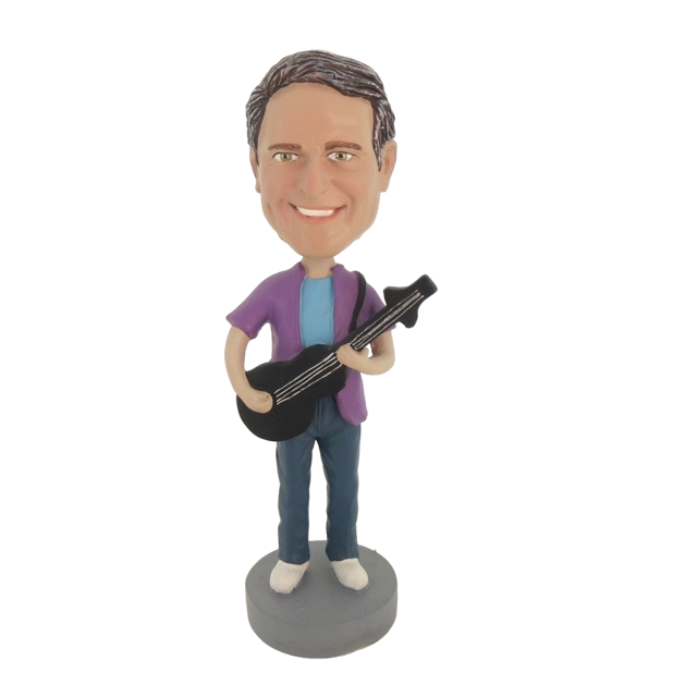 Picture of Custom Bobblehead Doll: Casual Guitar Player Man