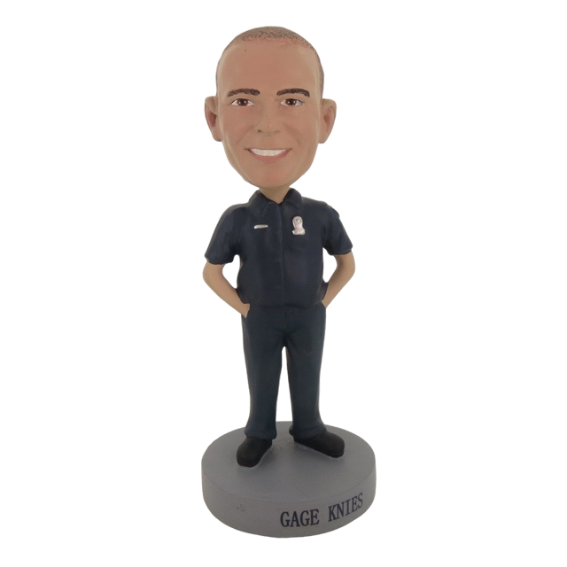 Picture of Custom Bobblehead Doll: Military Armed Man In Black
