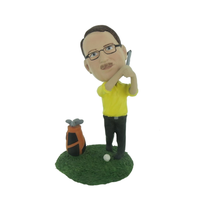 Picture of Custom Bobblehead Doll: Golfer Man With Club