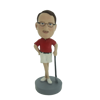 Picture of Custom Bobblehead Doll: Leaning On Club Golfer