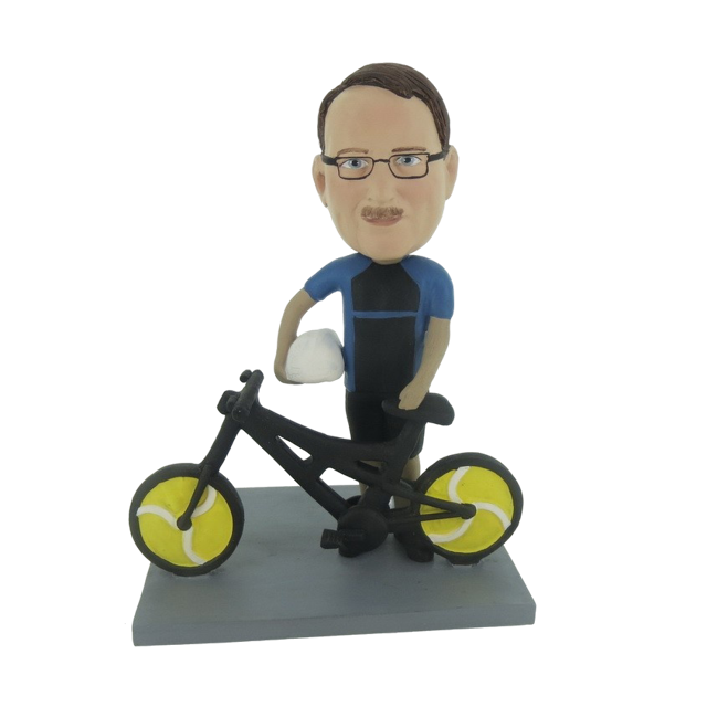 Picture of Custom Bobblehead Doll: Man And Bicycle