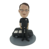Picture of Custom Bobblehead Doll: Man And Black Car