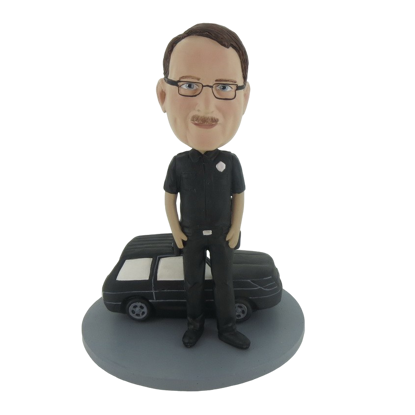 Picture of Custom Bobblehead Doll: Man And Black Car