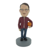 Picture of Custom Bobblehead Doll: Man Holding Ball Left