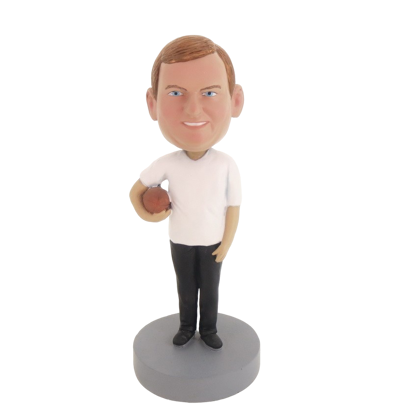 Picture of Custom Bobblehead Doll: Man Holding Football