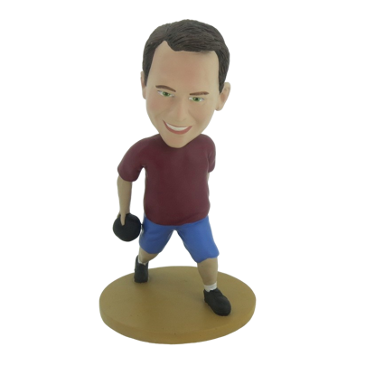 Picture of Custom Bobblehead Doll: Man Playing Bowling