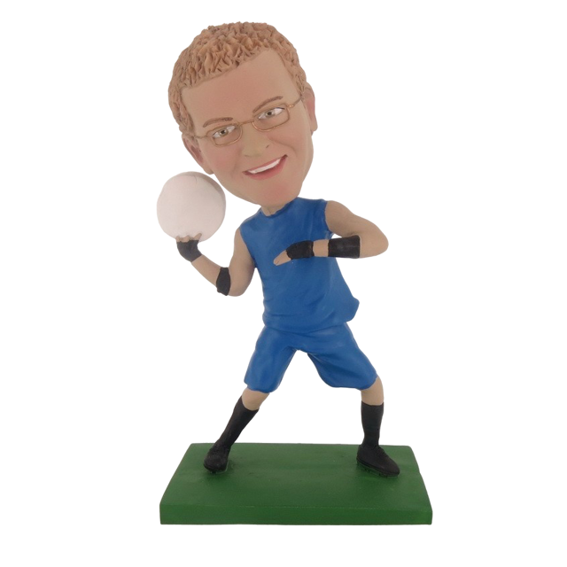 Picture of Custom Bobblehead Doll: Man Swing Softball